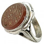 انگشتر نقره عقیق یمنی مردانه [یا اباالفضل]